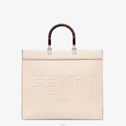 Fendi mujer bolso shopper de piel plena flor pálida 2LH8E848 accesorios rosa