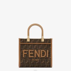 Fendi mujer bolso shopper ff de tela jacquard 2LH8E531 accesorios marrón