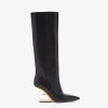 Fendi mujer botas de cuero y tacón alto 2LH8E1356 zapatos negro