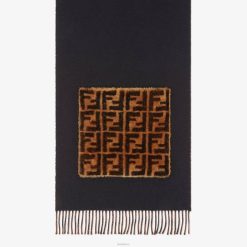 Fendi mujer bufanda de lana y cachemira 2LH8E404 accesorios negro