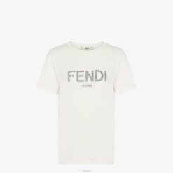 Fendi mujer camiseta de punto 2LH8E950 vestir blanco
