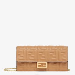 Fendi mujer cartera baguette continental con cadena de napa 2LH8E1561 accesorios beige