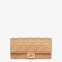 Fendi mujer cartera baguette continental de napa 2LH8E1562 accesorios beige