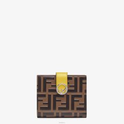 Fendi mujer cartera compacta de piel 2LH8E1582 accesorios marrón