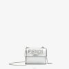 Fendi mujer cartera de cuero romaníes 2LH8E1457 accesorios plata