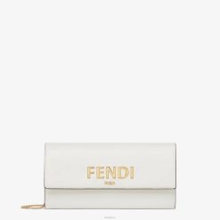 Fendi mujer cartera de cuero romaníes 2LH8E1540 accesorios blanco