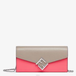 Fendi mujer cartera de piel bicolor y paloma 2LH8E1465 accesorios rosa