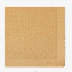 Fendi mujer chal de lúrex 2LH8E130 accesorios beige