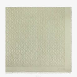 Fendi mujer chal de lúrex 2LH8E203 accesorios verde