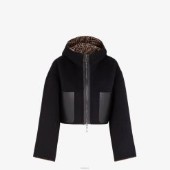 Fendi mujer chaqueta de lana 2LH8E1105 vestir negro