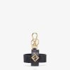 Fendi mujer Charm de cuero para airpods pro con diamantes ff 2LH8E78 accesorios negro