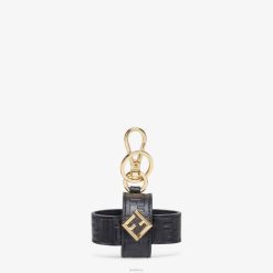 Fendi mujer Charm de cuero para airpods pro con diamantes ff 2LH8E78 accesorios negro