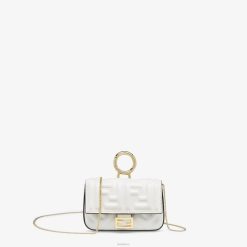 Fendi mujer colgante de piel de napa 2LH8E395 accesorios blanco