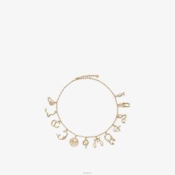 Fendi mujer collar de astrología 2LH8E1632 joyas oro
