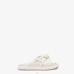 Fendi mujer diapositivas de tela 2LH8E1311 zapatos beige