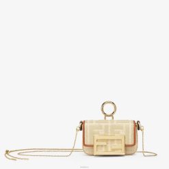 Fendi mujer dije de rafia natural 2LH8E92 accesorios beige