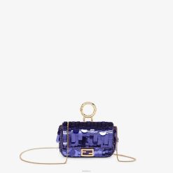 Fendi mujer encanto de lentejuelas 2LH8E362 accesorios púrpura