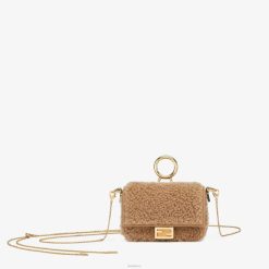 Fendi mujer encanto de piel de oveja 2LH8E397 accesorios beige