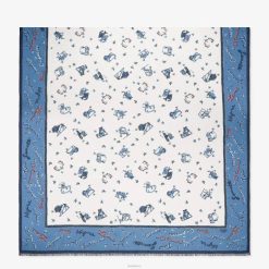 Fendi mujer estola de seda 2LH8E126 accesorios azul