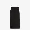 Fendi mujer falda de lana grano de poudre 2LH8E1010 vestir negro