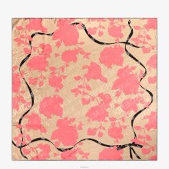 Fendi mujer fular de seda orgánica 2LH8E239 accesorios rosa