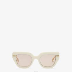 Fendi mujer gafas de sol de acetato color crema 2LH8E250 accesorios moda