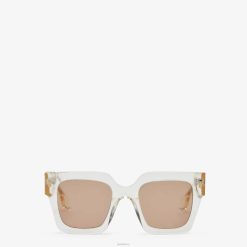 Fendi mujer gafas de sol de acetato con puente bajo 2LH8E184 accesorios blanco