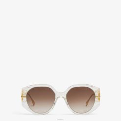 Fendi mujer gafas de sol de acetato transparente 2LH8E266 accesorios blanco