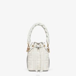 Fendi mujer minibolso ff de lona 2LH8E819 accesorios blanco