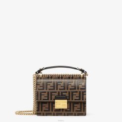 Fendi mujer minibolso kan u pequeño de piel 2LH8E547 accesorios marrón