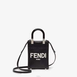 Fendi mujer minibolso shopper Sunshine de cuero 2LH8E705 accesorios negro