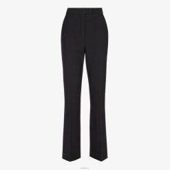 Fendi mujer pantalones de lana grano de poudre 2LH8E1008 vestir negro