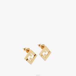 Fendi mujer pendientes de metal 2LH8E1608 joyas oro