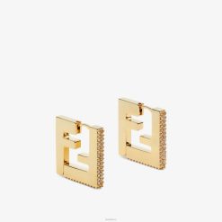 Fendi mujer pendientes de metal 2LH8E1613 joyas oro