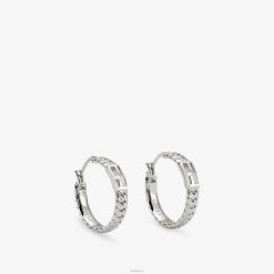 Fendi mujer pendientes pequeños baguette 2LH8E1743 joyas plata