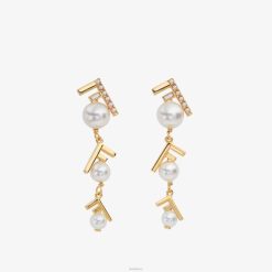 Fendi mujer primeros pendientes 2LH8E1711 joyas oro