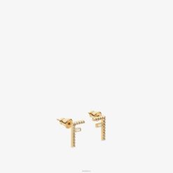Fendi mujer primeros pendientes 2LH8E1719 joyas oro