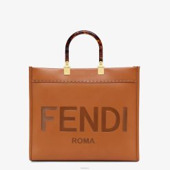 Fendi mujer shopper mediano de cuero Sunshine 2LH8E523 accesorios marrón