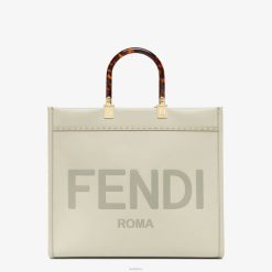 Fendi mujer shopper mediano de cuero Sunshine 2LH8E724 accesorios verde