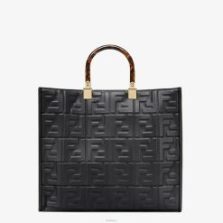 Fendi mujer shopper mediano de cuero Sunshine 2LH8E756 accesorios negro