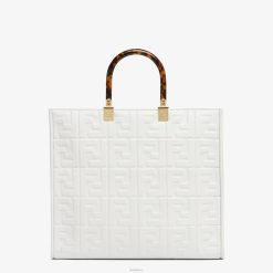 Fendi mujer shopper mediano de cuero Sunshine 2LH8E764 accesorios blanco