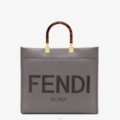 Fendi mujer shopper mediano de cuero Sunshine 2LH8E884 accesorios gris