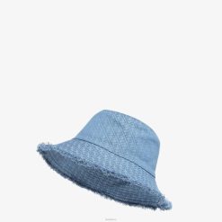 Fendi mujer sombrero de pescador con efecto denim 2LH8E214 accesorios azul