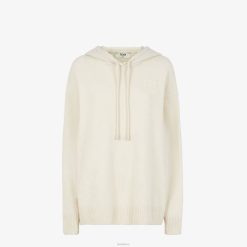 Fendi mujer suéter de cachemira 2LH8E1187 vestir blanco