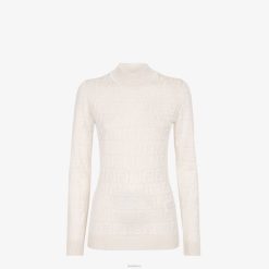 Fendi mujer suéter de tela 2LH8E958 vestir blanco