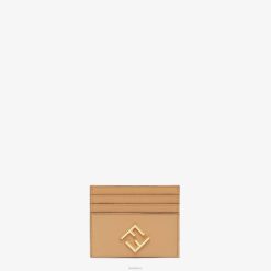 Fendi mujer tarjetero plano de cuero 2LH8E1430 accesorios marrón