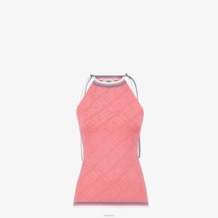 Fendi mujer top de viscosa 2LH8E1017 vestir rosa
