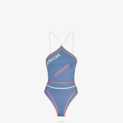Fendi mujer traje de baño de una pieza de licra 2LH8E1048 vestir azul