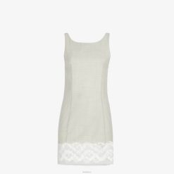 Fendi mujer vestido de lana 2LH8E940 vestir blanco