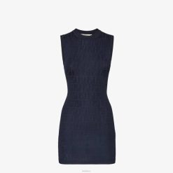 Fendi mujer vestido de punto 2LH8E1079 vestir azul